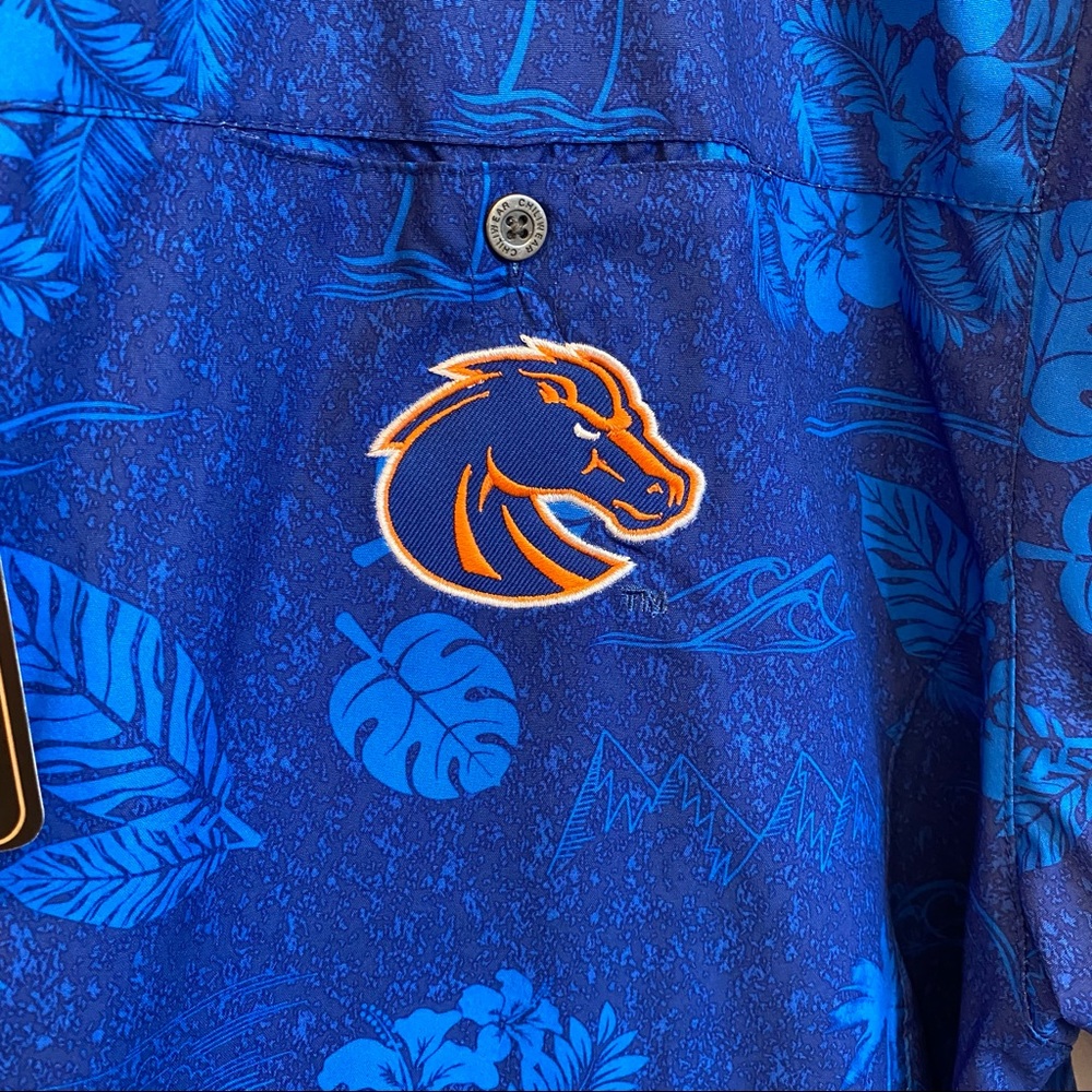 CHILIWEAR Boise State Broncos Resort Wear Hawaiian Dress Shirt - Picture 3 of 9